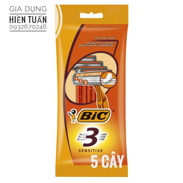 DAO CẠO RÂU BIC®️ 3 - GÓI 5 CÂY - GÓI 7 CÂY