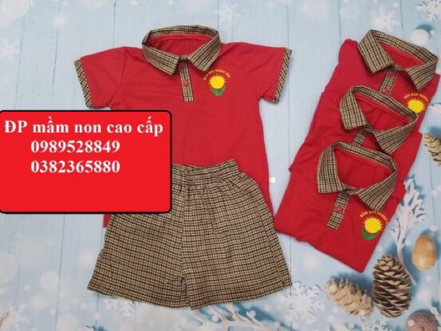 Đồng phục mầm non đẹp vải cotton 100% đủ màu đủ size