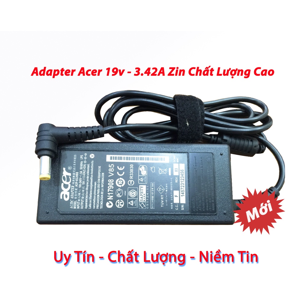 Sạc Laptop Acer 19V-3.42A-65W Chính Hãng Chất Lượng Cao