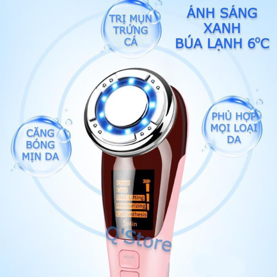 Máy massage mặt nóng lạnh ⭐KÈM QUÀ⭐ Đẩy sâu tinh chất điện di,trị liệu ánh sáng sinh học [ILF-9001][Bảo hành 6 tháng]