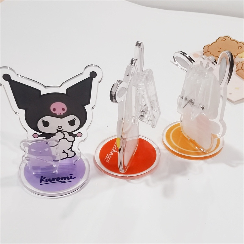 SANRIO Kẹp Cố Định Thẻ Ghi Chú Bằng Acrylic Mini Hình Kuromi Pochacco Dễ Thương