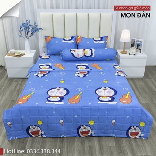 Chăn hè ga gối set 5 món Poly cotton (Được chọn mẫu)