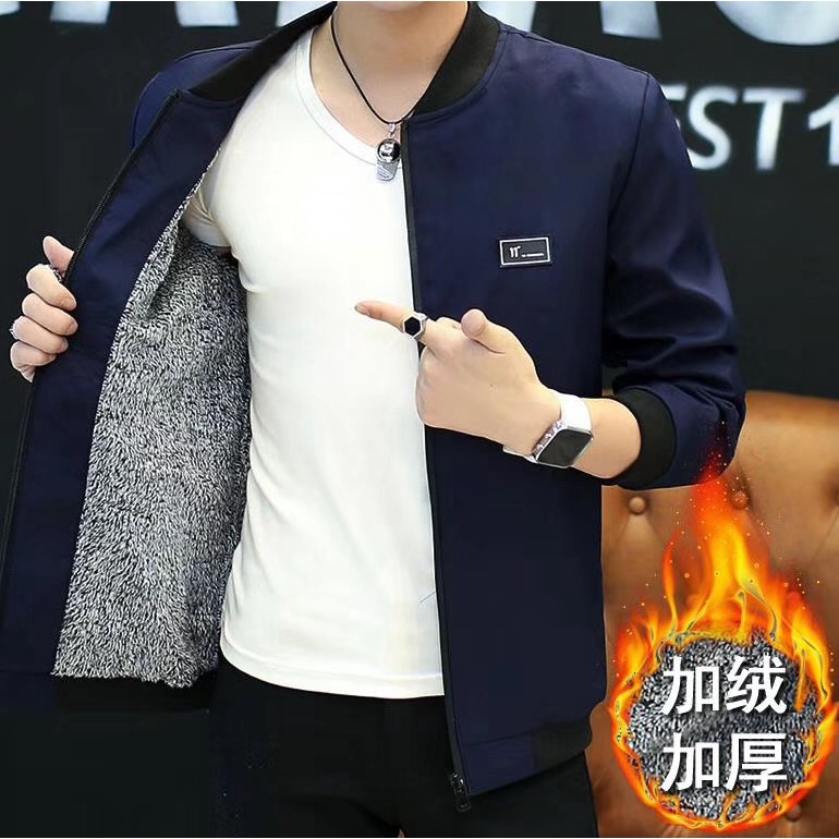 Áo khoác bomber dù nam lót lông thể thao hàn quốc varsity jacket áo khoác nhung tăm bomber jacket nhung