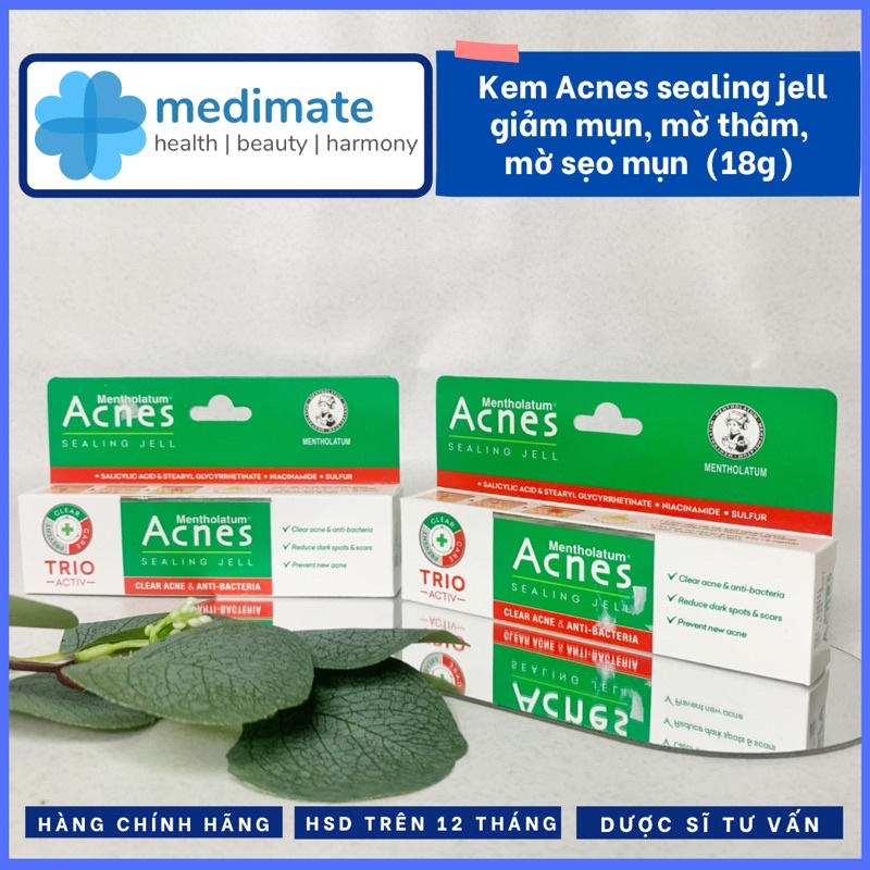 Acnes Sealing Jell giảm mụn đầu trắng, mụn đầu đen (tuýp 18g)