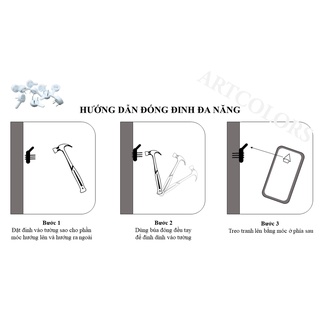 Đinh 3 chân treo tường - combo 3 cái