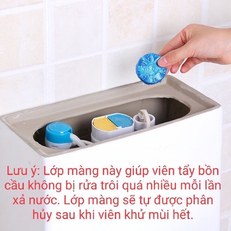 Gói 10 viên thả bồn cầu khử khuẩn , vệ sinh siêu sạch