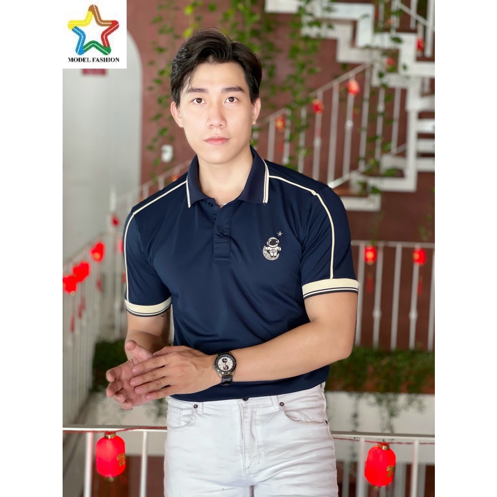 Áo thun polo nam nữ tay ngắn cộc đẹp họa tiết ngực hàn quốc Model Fashion