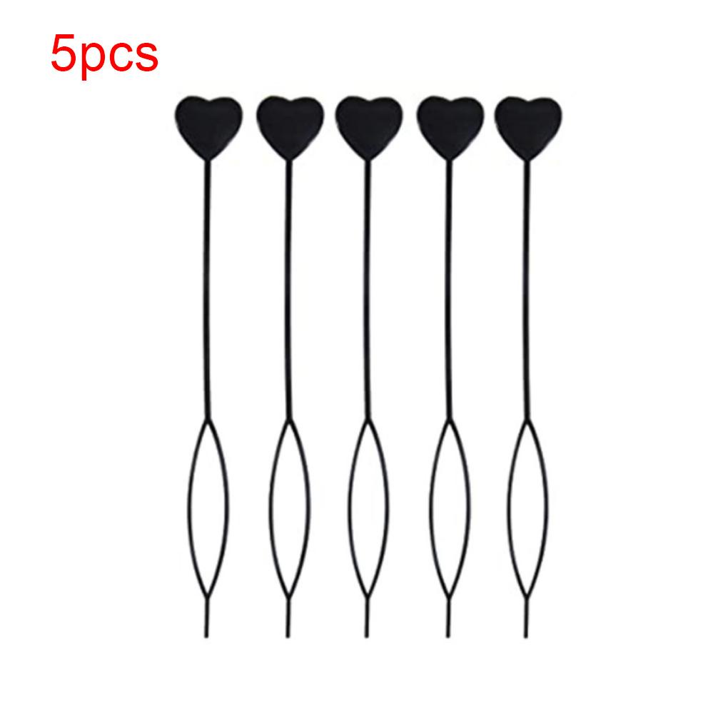 Set 5 Kẹp Tóc Tự Động Bằng Nhựa Màu Đen Dùng Tạo Kiểu Tóc Đẹp
