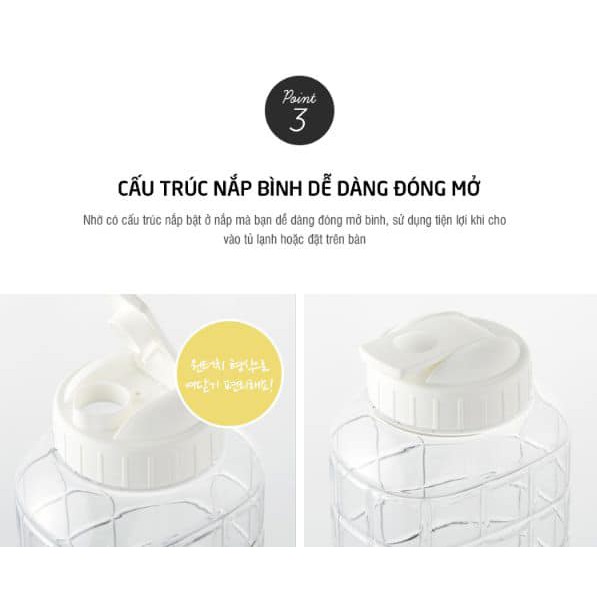 Bình nước Lock&Lock dung tích 1L bằng nhựa nguyên sinh dùng cho lò vi sóng, thoải mái đựng nước nóng | BigBuy360 - bigbuy360.vn