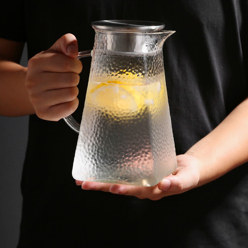BÌNH, LY THỦY TINH CHỊU NHIỆT VÂN SẦN, ĐÁY VUÔNG 1800ML, 1500ML, 1200ML