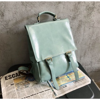 [ORDER] Balo da PU ulzzang form to màu trơn basic