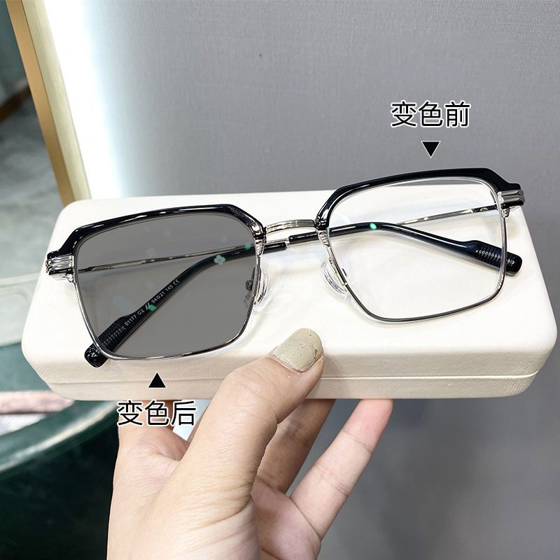 Bán Chạy!F &amp; X Kính Mát Gọng Vuông Thay Đổi Màu Sắc Theo Phong Cách Myopia Dành Cho Nam Và Nữ