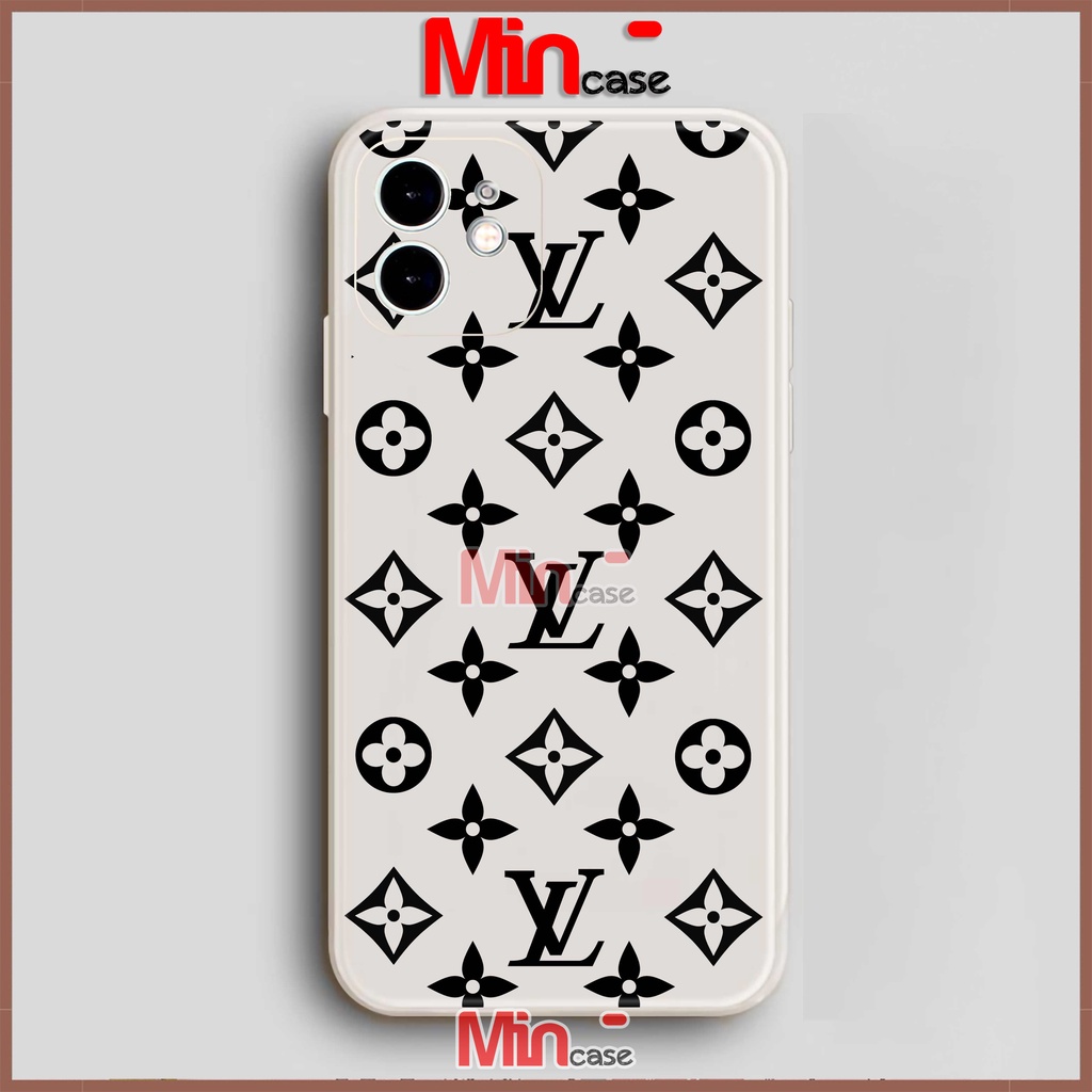 Ốp lưng iPhone Louis Vuitton viền vuông silicon mềm dẻo cho iphone 6/6s/7/8/X/XS/XR/11/12/13 Pro Plus Max cute dễ thương