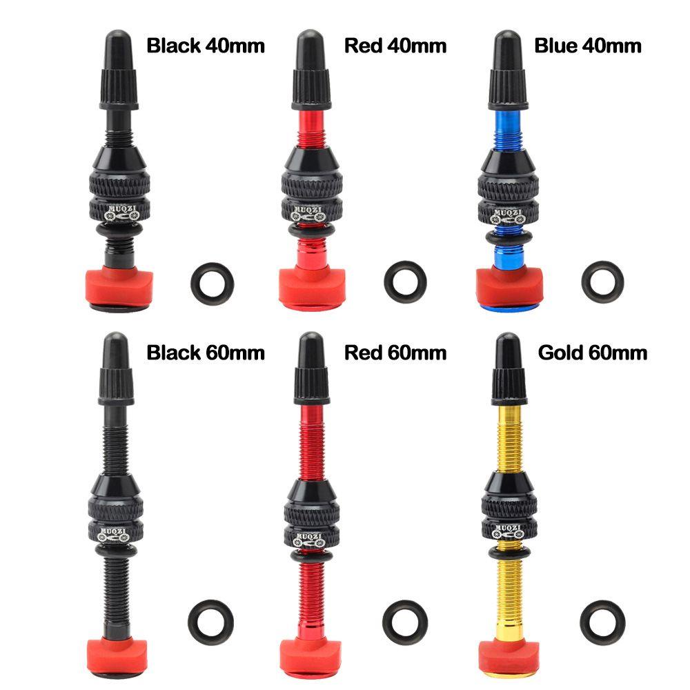 MUVAKO Tubeless Tire Valve 4 Colors Outdoor Tool CNC Alloy Nipple Bicycle Tubeless Rim