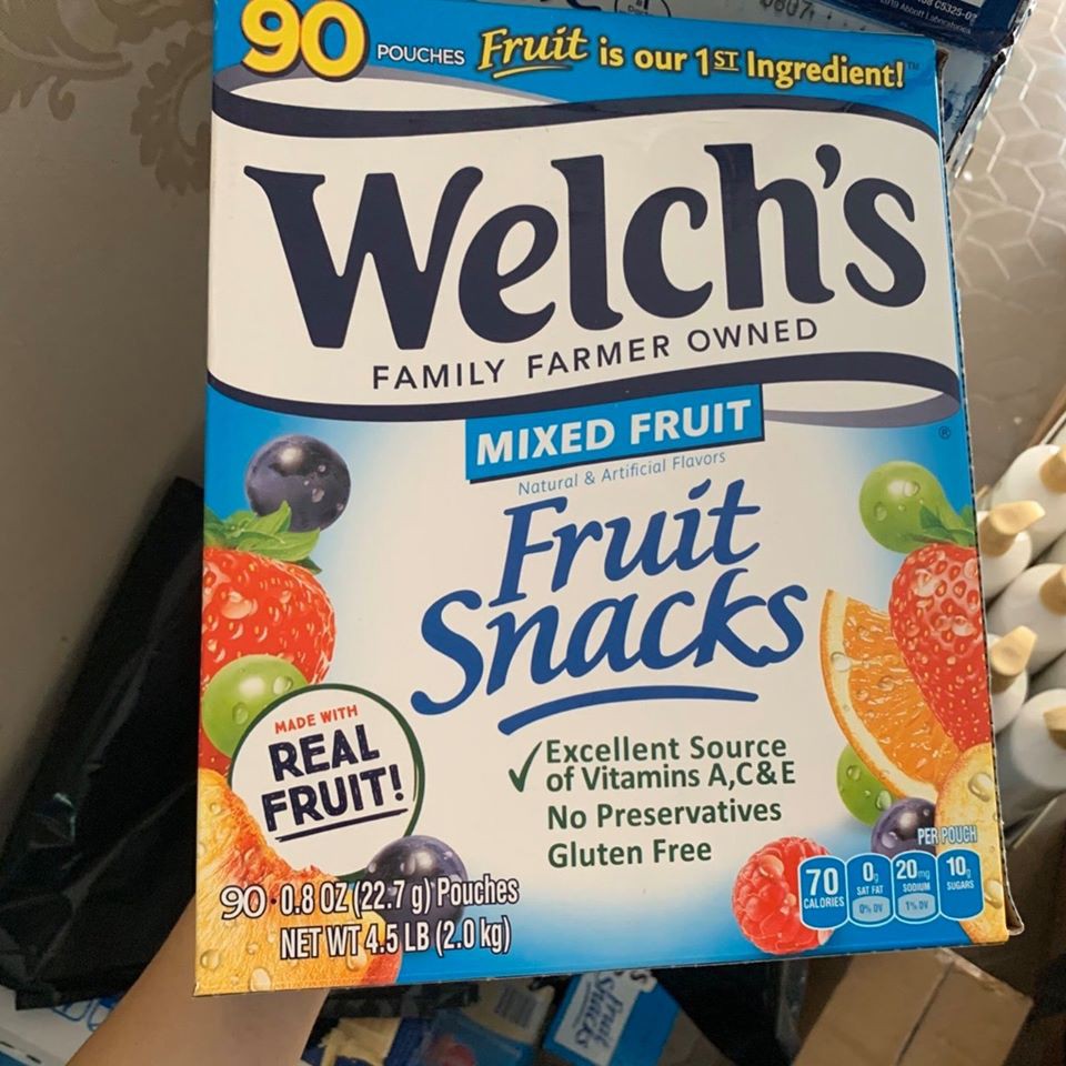 KẸO DẺO TRÁI CÂY MỸ WELCH'S FRUIT SNACKS MIXED FRUIT 2KG CHÍNH HÃNG - 6557