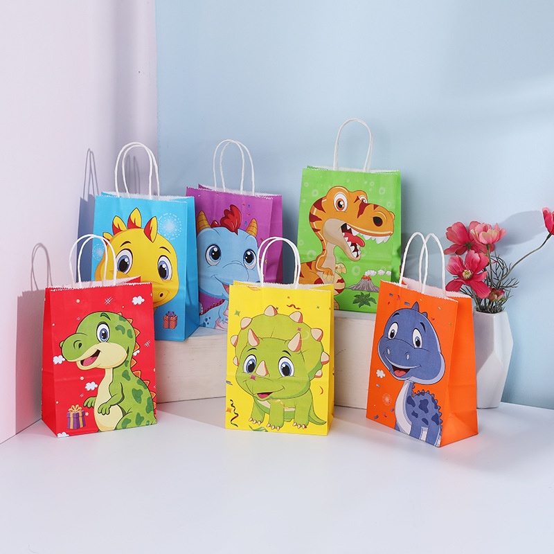 Túi Tote Đựng Quà Sinh Nhật Hình Khủng Long Nhỏ Mới Cho Bé