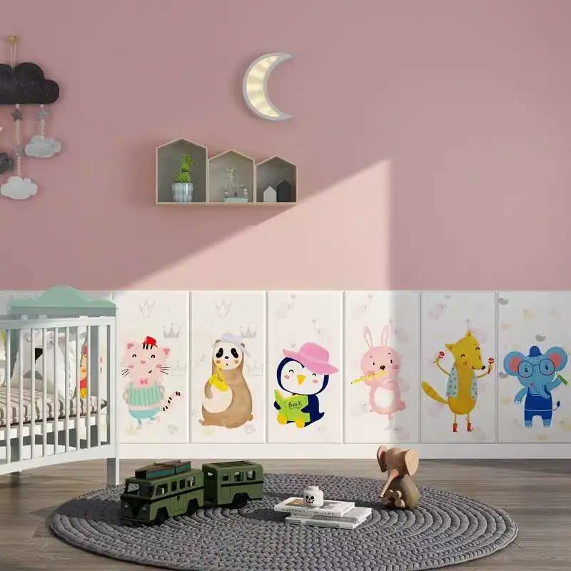 Miếng Dán Tường Dày 6--13MM Họa Tiết Hoạt Hình 3D 35 x 70cm