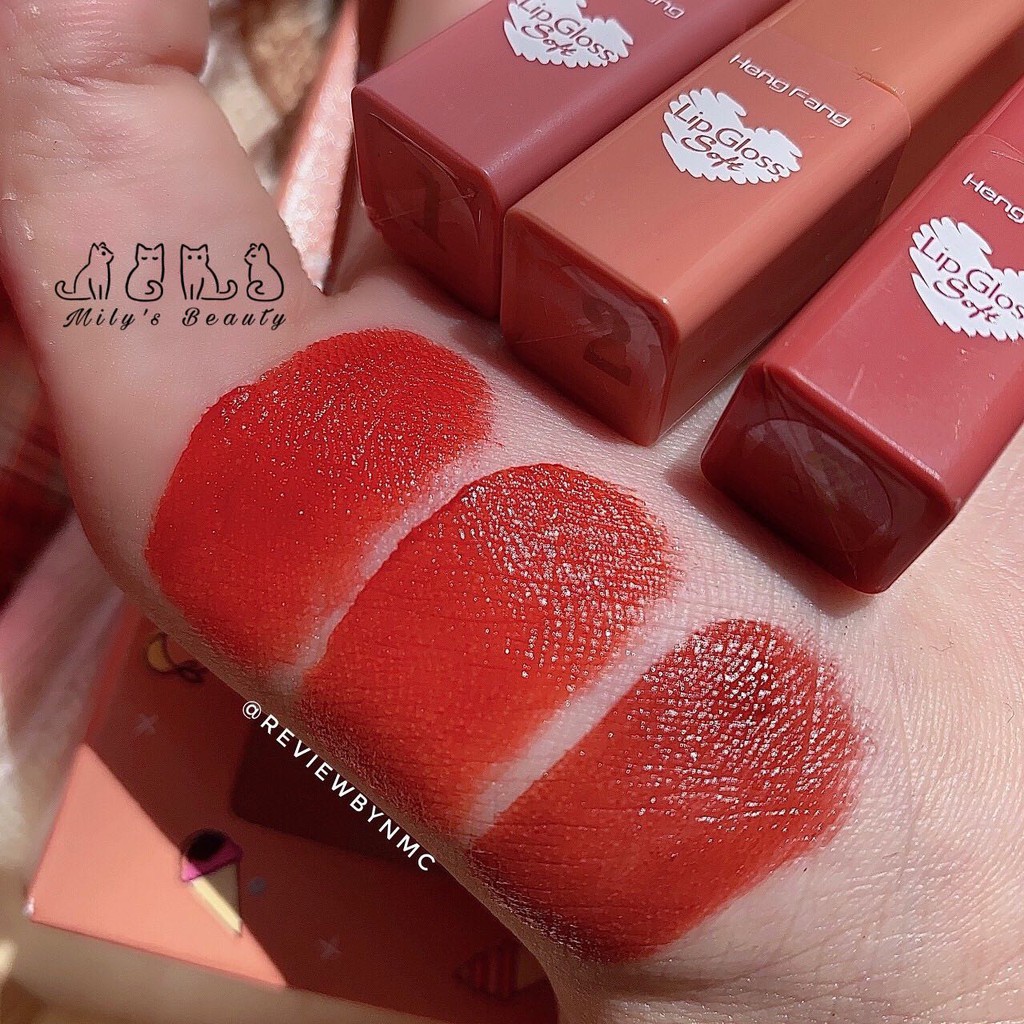Set Son Lì 3 thỏi MINI TOUCH H7049 Hengfang nội địa sỉ rẻ lâu trôi mềm mịn chuẩn màu thơm mút matte lipstick bộ son | BigBuy360 - bigbuy360.vn