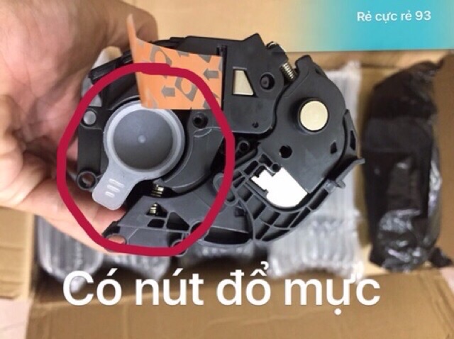 Combo 10hộp mực máy in canon 2900/3000 Có NÚT NẠP MỰC và NÚT XẢ MỰC THẢI dễ dàng đổ mực lại