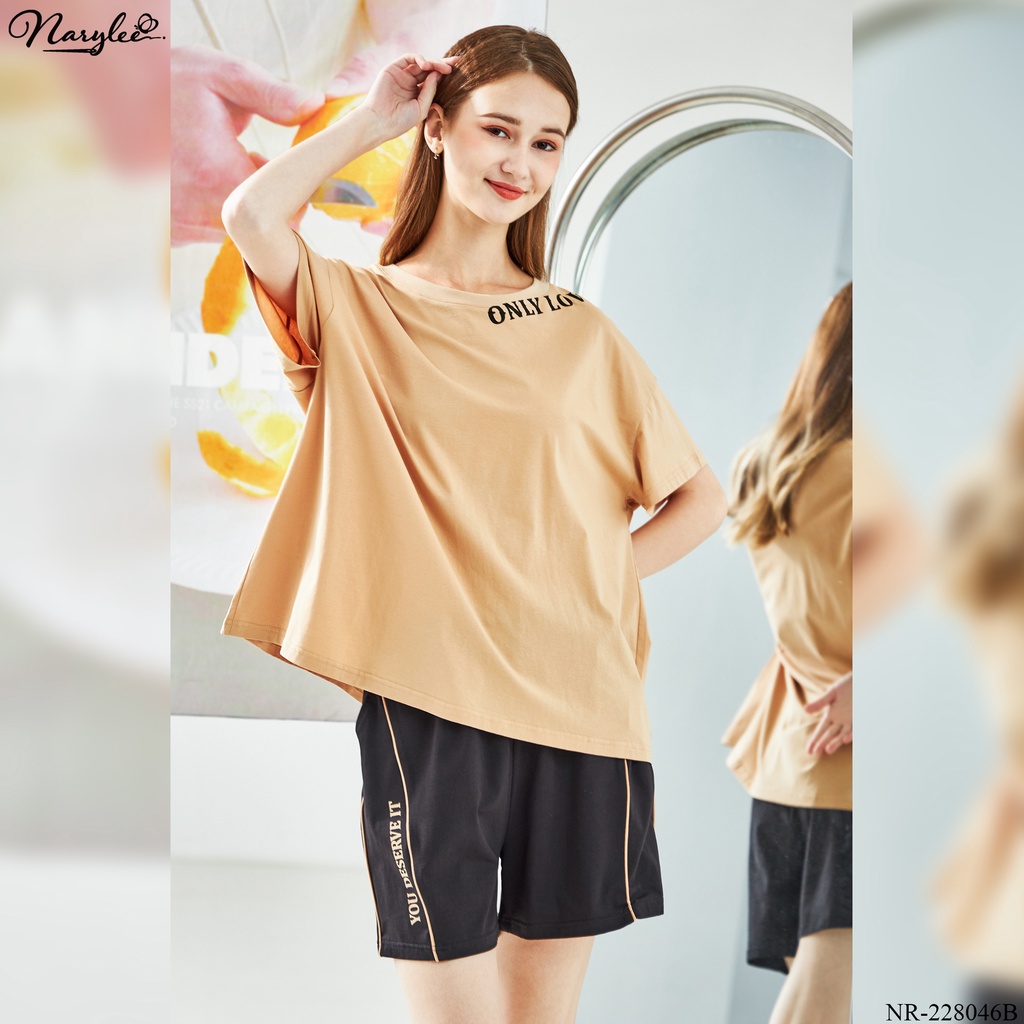 Đồ bộ mặc nhà nữ cao cấp Narylee áo cộc quần đùi chất cotton nhập khẩu mềm mịn chống tia UV kháng khuẩn mã NR - 228046