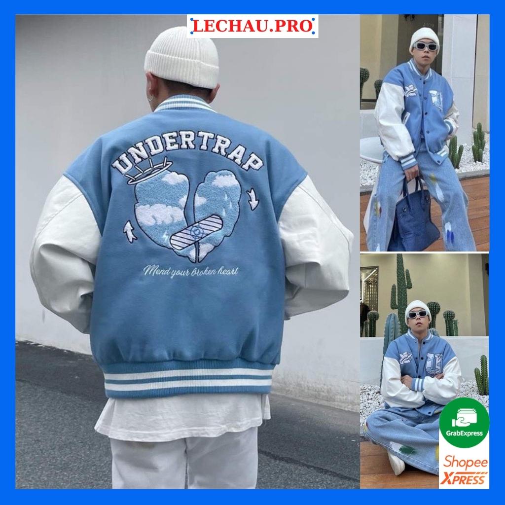 Áo khoác bomber nỉ unisex UNDERTRAP AKBBN03 LECHAU ulzzang hottrend xịn xò giá rẻ chất lượng