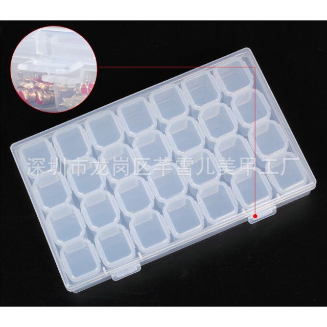 Khay 28 ô đựng đồ phụ kiện móng có chia ngăn