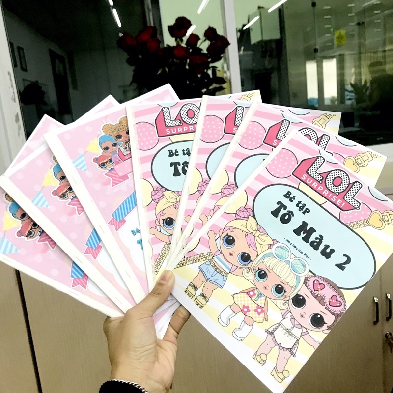 - Tranh tô màu cho bé chủ đề búp bê Lol Suprise, bé tập tô màu, tập cầm bút