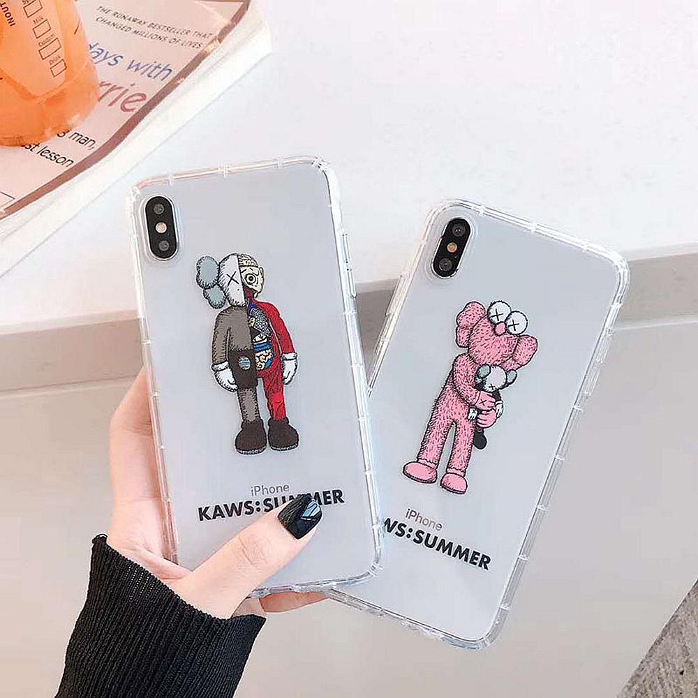 Phone Casing iPhone 8 6 Case iPhone XR XS Max 7 8 6 s Plus X Cover Cute Kaws Cartoon Soft Thin Casing iPhone 11 Pro Max