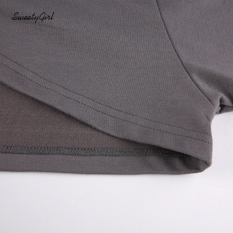 Áo croptop tay dài cổ tròn màu sắc tương phản thời trang cho nữ