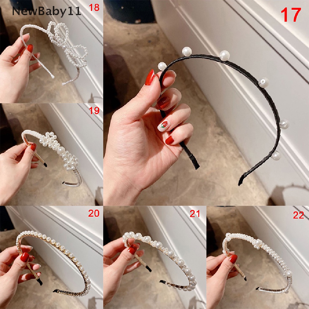 Băng Đô Cài Tóc Đính Hạt Ngọc Trai Giả Lấp Lánh Thanh Lịch Cho Nữ