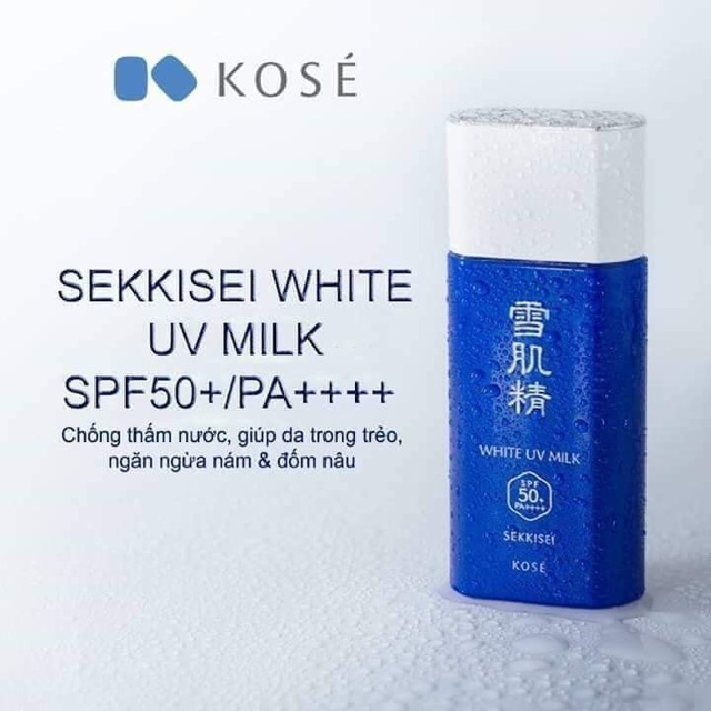 KEM CHỐNG NẮNG KOSE SEKKISEI WHITE UV MILK SPF50+/ PA++++