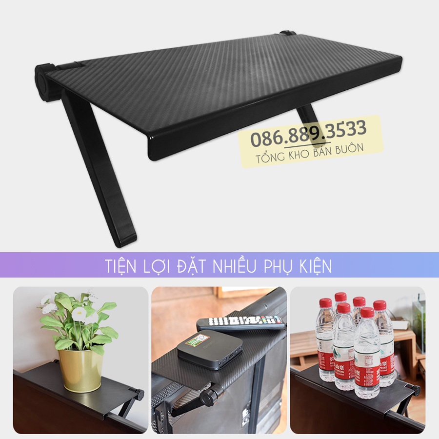 Giá Để Đồ Gác Trên Màn Hình Máy Tính - Tivi Q10 - Screen Top Shelf- Lắp Đơn Giản - Tiết Kiệm Diện Tích - Khay Để 32CM
