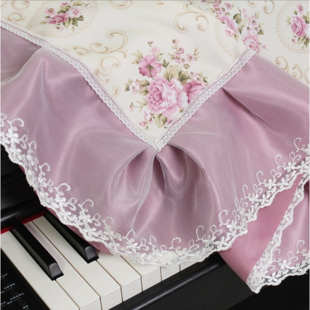 Khăn phủ đàn piano cơ, khăn phủ đàn piano điện tử 88 phím sang trọng chống bụi, chống xước