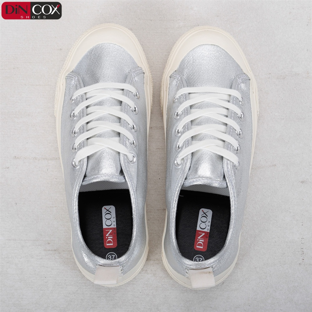 [Mã WABR151A giảm 10% tối đa 30k đơn từ 99k] Giày Sneaker Vải Nữ DINCOX C20 Nữ Tính Sang Trọng Silver