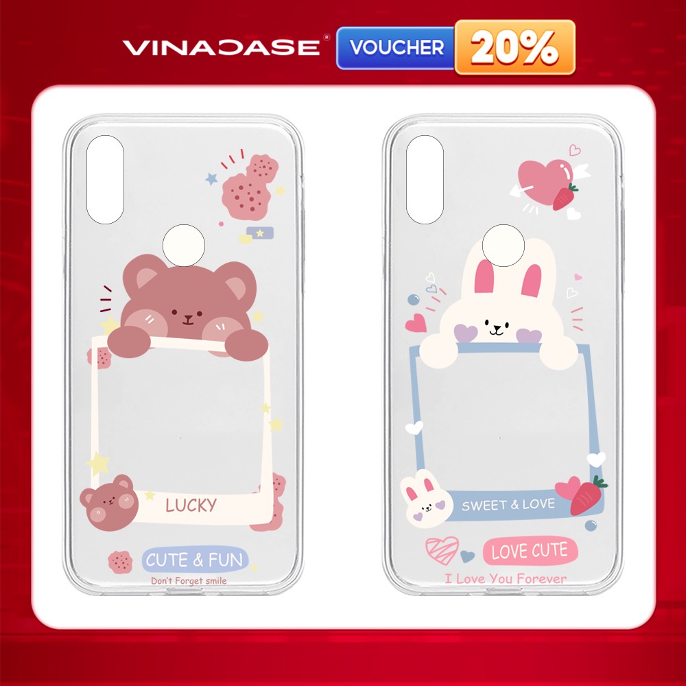 Ốp lưng Vina Case Vsmart Joy 3/Joy 4/Bee 3/...dẻo trong in hình Khung camera