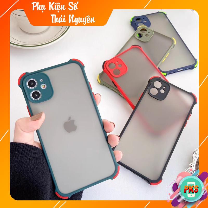 Ốp Nhám Chống Sốc Chống Bám Vân Tay Có Viền Bảo Vệ  Camera Iphone 6/6plus/ 7/ 8/ 7plus/ 8plus/ X/ Xs max/ 11/ 11pro max