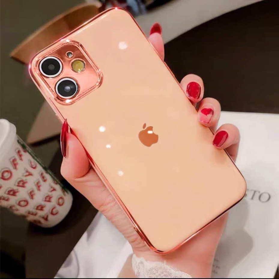 Op.sg - Ốp iphone viền mạ vàng 24k logo táo độc lạ dẻo bóng ip 6,6s/6-6s-plus/7,8/7,8 plus/X-Xs/XSmax/11/11-pro