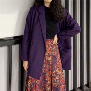 Áo blazer tím Hàn Quốc