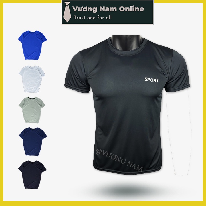 Áo thun nam trơn cổ tròn hàng xưởng chất thun lạnh tay ngắn VNX1B