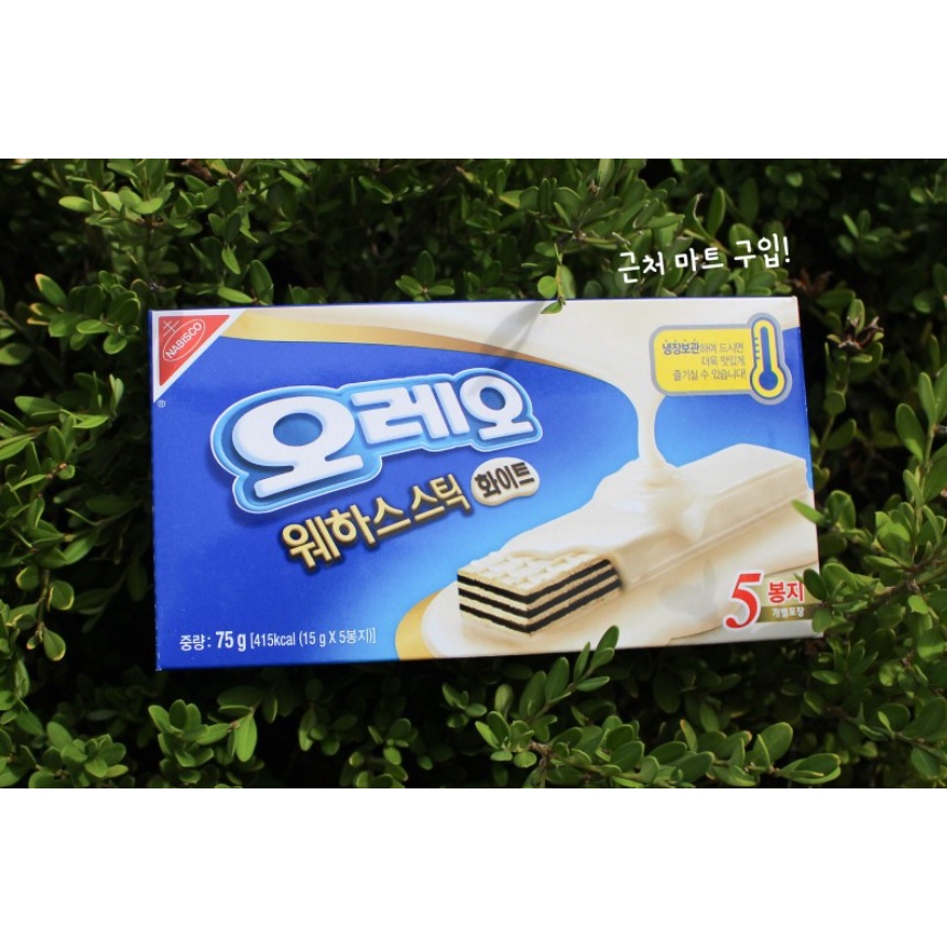 [OREO] THANH OREO WAHAS STICK WHITE CREAM 75g - [오레오] 웨하스스틱 화이트(15g*5봉지) 75g