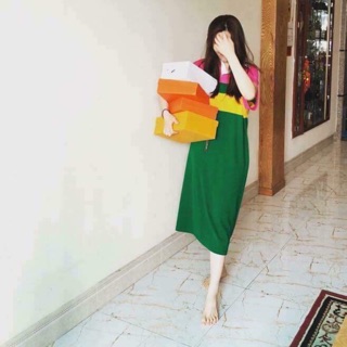 Váy kẻ zara