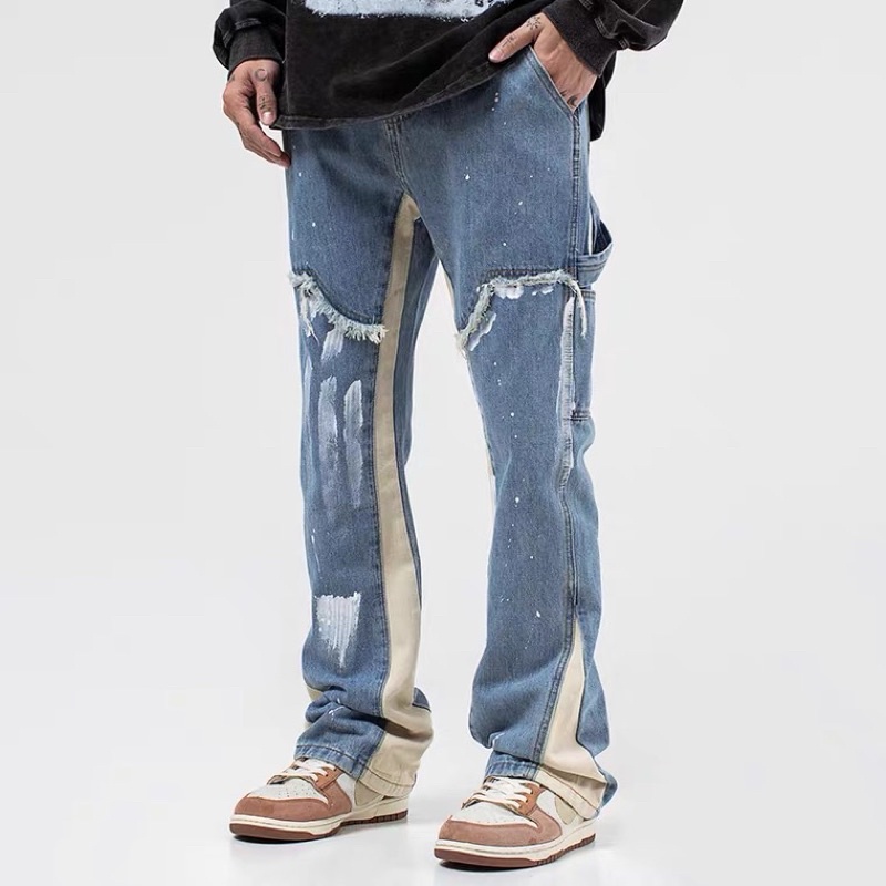 Quần jeans nam ống loe vảy sơn Carpenter V2