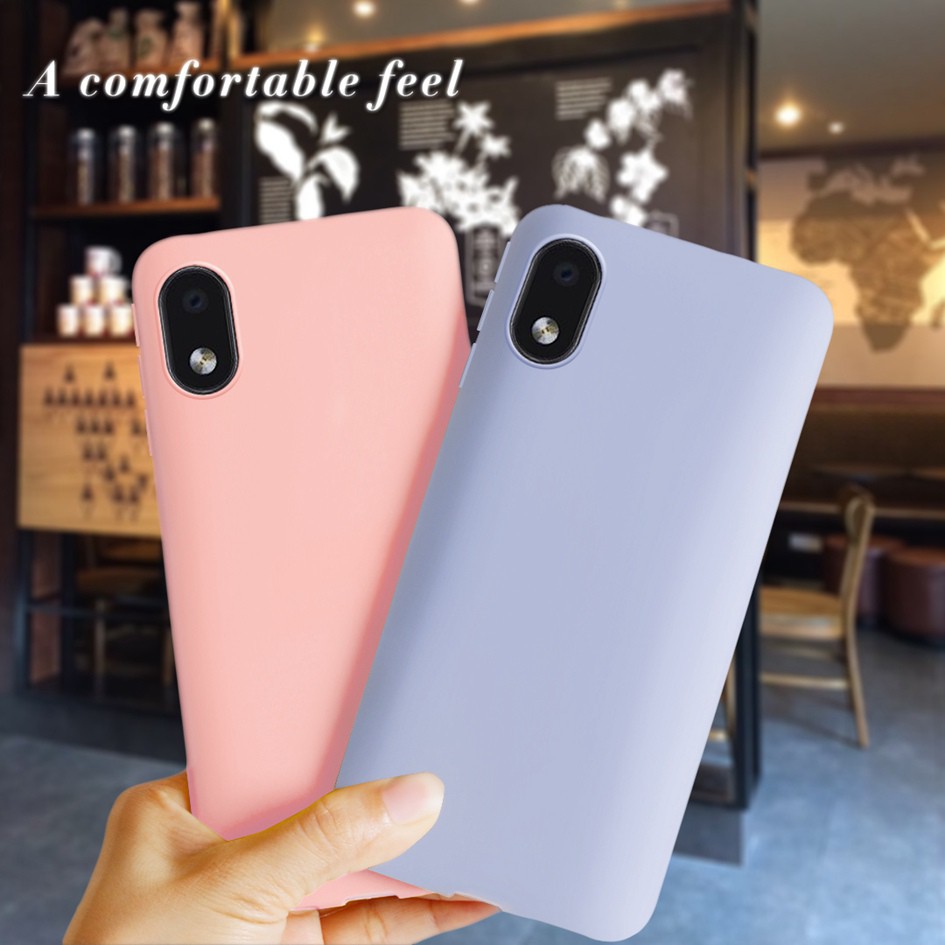 Ốp điện thoại silicon mềm màu trơn thời trang cho Samsung Galaxy A01 Core Sm-A013F A013G A 01core