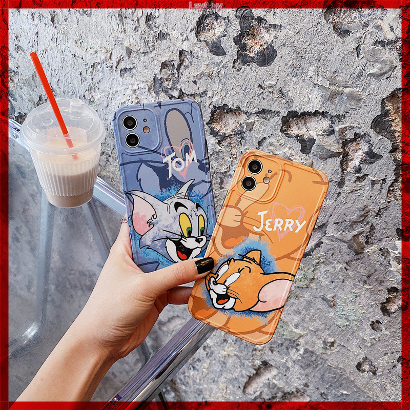 Ốp Lưng Silicone Họa Tiết Hoạt Hình Tom And Jerry Thời Trang Cho Iphone7 / 8 Iphone 7plus / 8plus Iphone X Xs Xr Xsmax Iphone 11 11pro 11promax Iphone 12 12pro 12promax