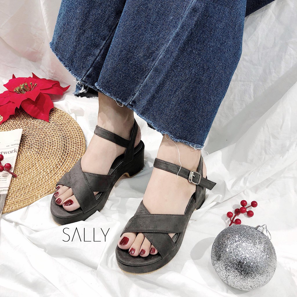 SANDAL CHÉO ĐẾ THÔ