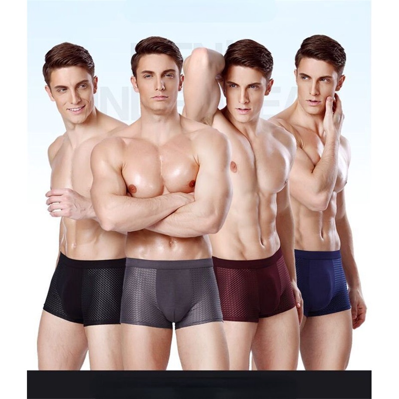 Bộ 4 Quần Lót Boxer Plus Size Cho Nam