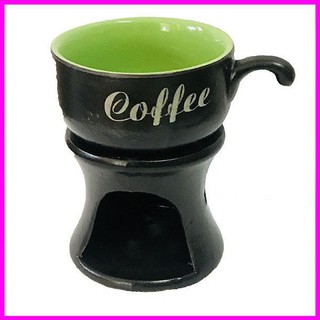 Đèn xông, đốt, khuếch tán tinh dầu Bát Tràng dùng nến - Hình ly cafe tuyệt đẹp