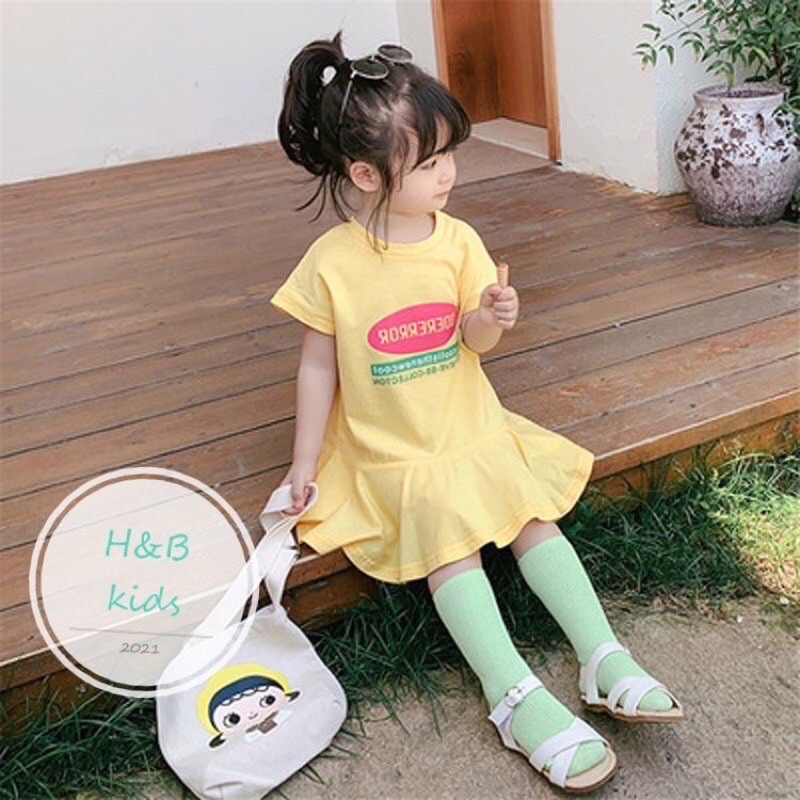 Váy cho bé gái váy xuông đuôi cá chất cotton nhiều màu cho bé 12-30kg mã QATE V025