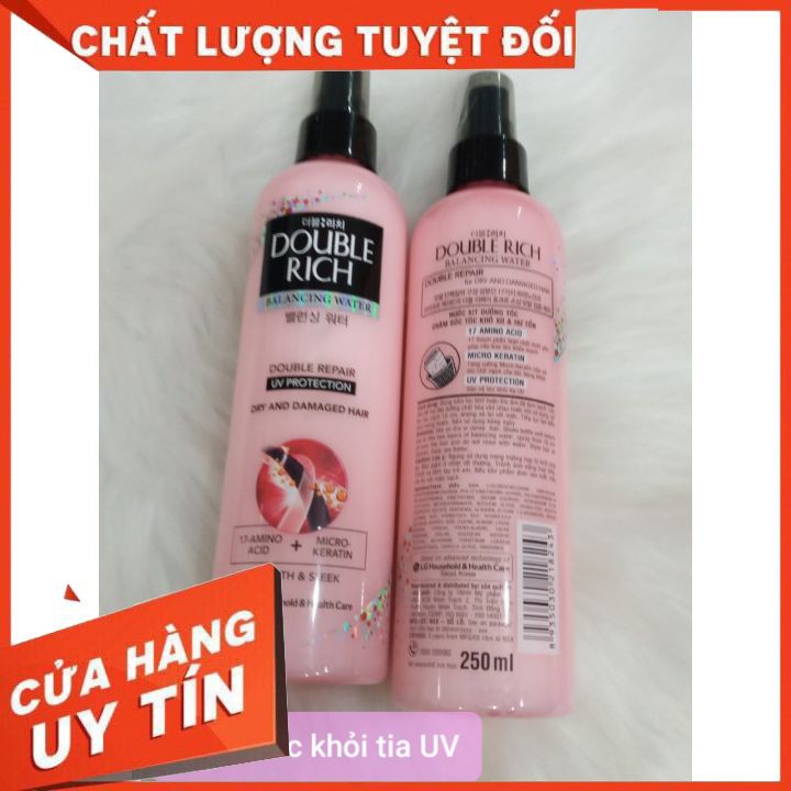 Double Rich 250ML  Xịt dưỡng tóc chăm sóc tóc  khô xơ &amp;  hư tổn hương nước hoa FREESHIP  phục hồi tóc yếu ,bảo vệ khỏe