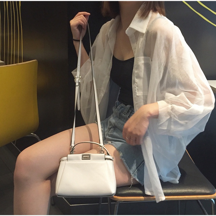Áo Khoác Cardigan áo sơ mi nữ Aimeehouse trong suốt Cánh Dơi Thời Trang Hàn Quốc hàng Quảng Châu